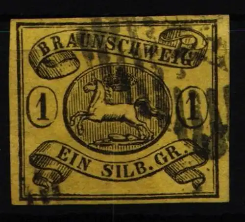 Braunschweig 11 gestempelt breitrandig geschnitten #NC869
