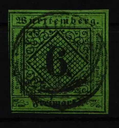 Württemberg 3 a gestempelt berührt #NC948