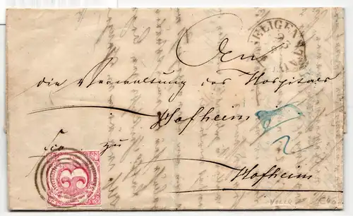 Thurn und Taxis 32 auf Brief als Einzelfrankatur gut geschnitten #NC988