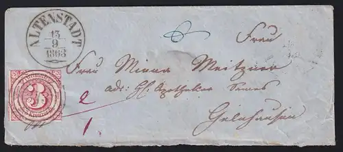 Thurn und Taxis 32 auf Brief als Einzelfrankatur typischer Taxisschnitt #NC994