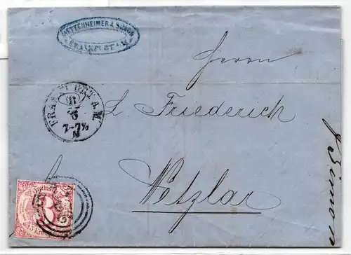 Thurn und Taxis 32 auf Brief als Einzelfrankatur gut geschnitten #NC991