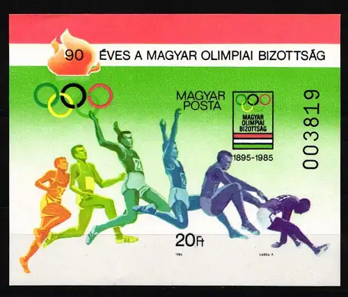 Ungarn Block 175 B postfrisch Olympische Spiele #KC379
