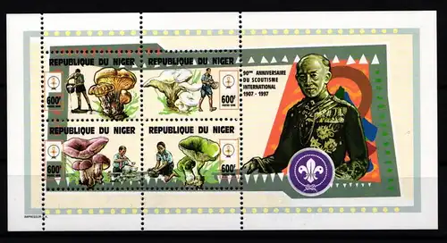 Niger 1500-1503 postfrisch Kleinbogen / Pilze #KC448