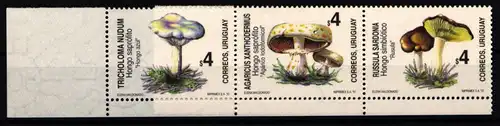 Uruguay 2218-2222 postfrisch Fünferstreifen / Pilze #KC455