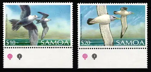 Samoa 690-691 postfrisch Vögel #JW243