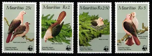 Mauritius 609-6012 postfrisch Vögel #JW242