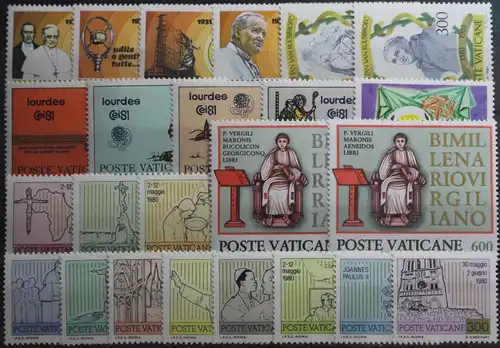 Vatikan Jahrgang 1981 postfrisch #TT809