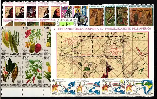 Vatikan Jahrgang 1992 postfrisch #KS247