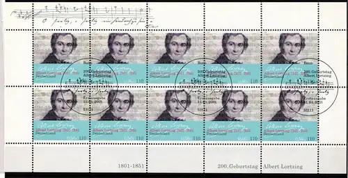 BRD Bund 2163 gestempelt 10er Bogen #KF480