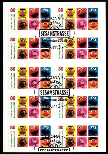 BRD Folienblatt 99 mit 3534 gestempelt #NB683