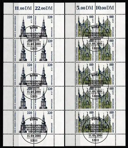 BRD Kleinbogensatz 2156-2157 gestempelt Ersttagssonderstempel Bonn #NB708