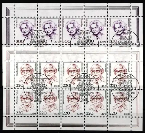 BRD Kleinbogensatz 2158-2159 gestempelt Ersttagssonderstempel Bonn #NB710