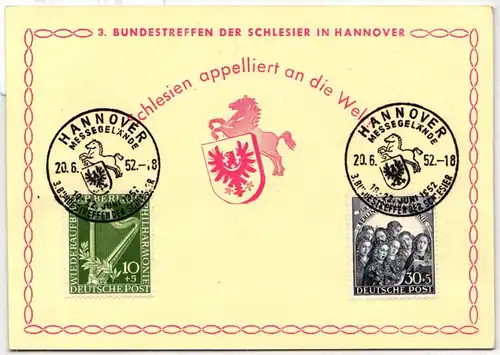 Berlin 72-73 auf Ausstellungskarte Schlesiertreffen #NB235