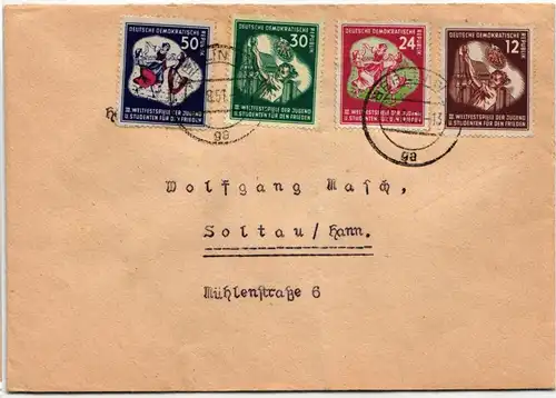 DDR 289-292 auf Brief Satzbrief #NB204
