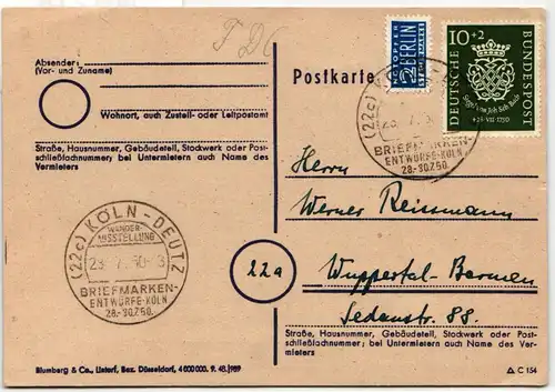 BRD Bund 121 als Ersttagsbrief echt gelaufen #NB218