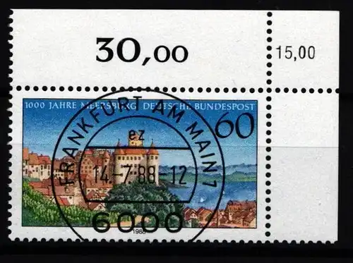 BRD Bund 1376 gestempelt KBWZ #NB269