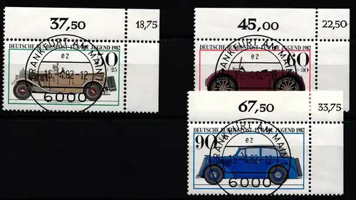 BRD Bund 1124-1126 gestempelt KBWZ #NB324