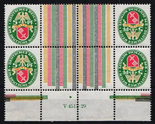 Deutsches Reich KZ 13 HAN postfrisch im Unterrand Haftstellen #NB409