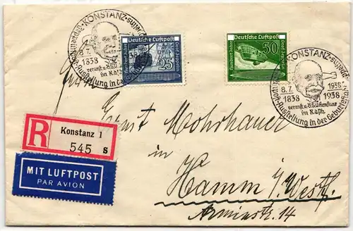 Deutsches Reich 669-670 auf Brief mit Sonderstempel #NB431
