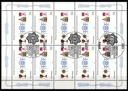 BRD Bund Kleinbogen 2247 gestempelt #NB732