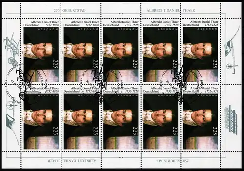 BRD Bund Kleinbogen 2255 gestempelt #NB739