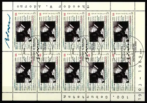 BRD Bund Kleinbogen 2361 gestempelt #NB798