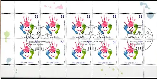 BRD Bund Kleinbogen 2418 gestempelt #ND433