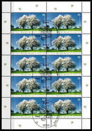 BRD Bund Kleinbogen 2532 gestempelt #ND504