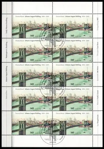 BRD Bund Kleinbogensatz 2544 gestempelt #ND511