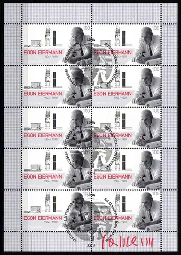 BRD Bund Kleinbogen 2421 gestempelt #ND436