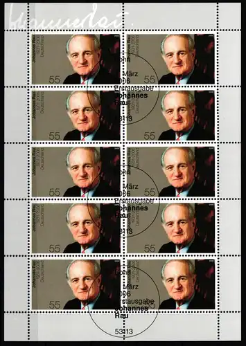 BRD Bund Kleinbogen 2528 gestempelt #ND501