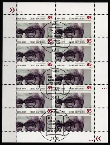 BRD Bund Kleinbogen 2538 gestempelt #ND509