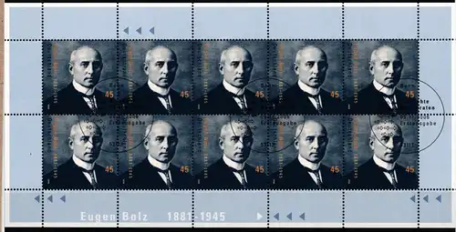 BRD Bund Kleinbogen 2571 gestempelt #ND529