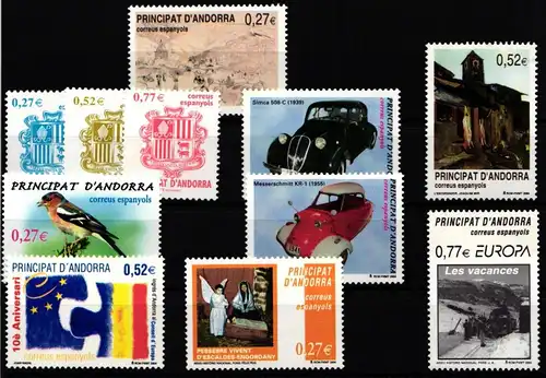 Andorra spanisch Jahrgang 2004 mit 307-318 ohne 316 postfrisch #KV381