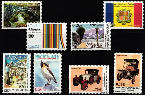 Andorra spanisch Jahrgang 2003 mit 299-306 postfrisch #KV380