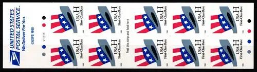 USA F-Bl. 49 postfrisch Folienblatt 49 Hut von Uncle Sam #KV241