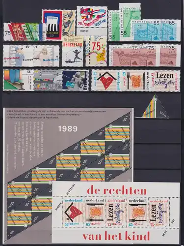 Niederlande Jahrgang 1989 mit 1357-1374 postfrisch #KV306