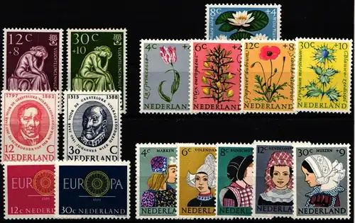 Niederlande Jahrgang 1960 mit 744-759 postfrisch #KV277