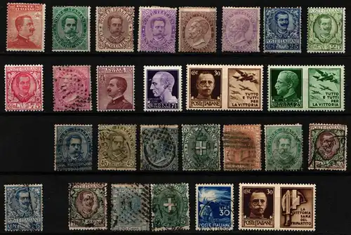 Alt Italien Lot Marken gestempelt/ Falz #JW468