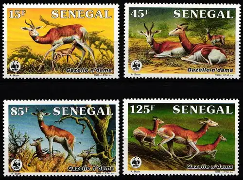 Senegal 875-878 postfrisch Wildtiere, Gazellen #JW506