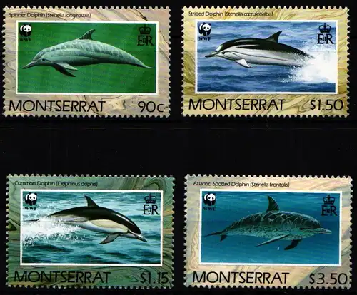 Montserrat 786-789 postfrisch Delphine, Meeresfauna #JW510