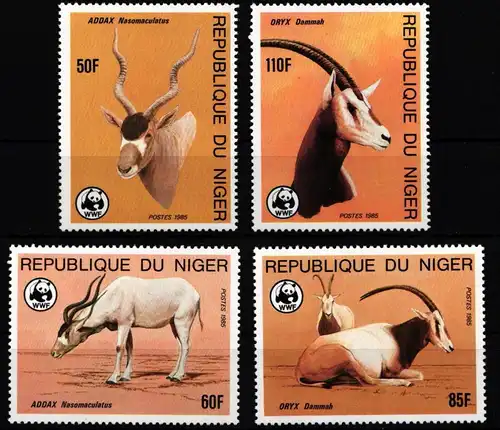 Niger 941-944 postfrisch Wildtiere, Antilopen #JW523