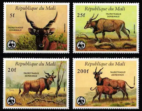 Mali 1078-1081 postfrisch Wildtiere, Antilopen #JW524