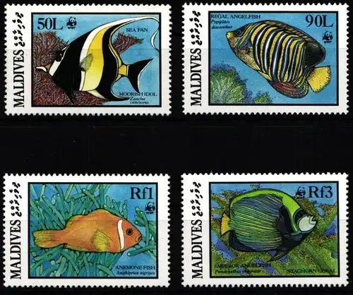 Malediven 1198-1201 postfrisch Fische #JW493