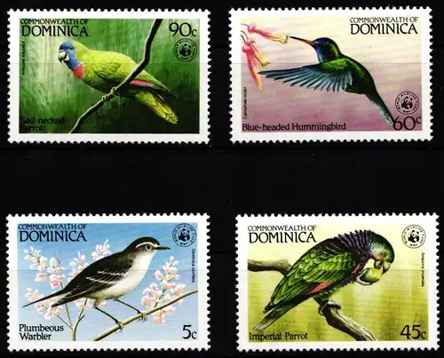Dominica 836-839 postfrisch Vögel #JW521