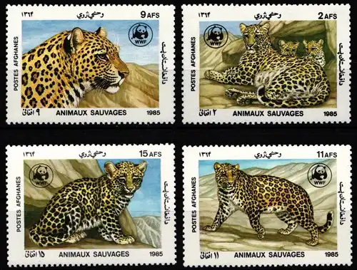 Afghanistan 1453-1456 postfrisch Wildtiere, Leopard, Raubkatze #JW517