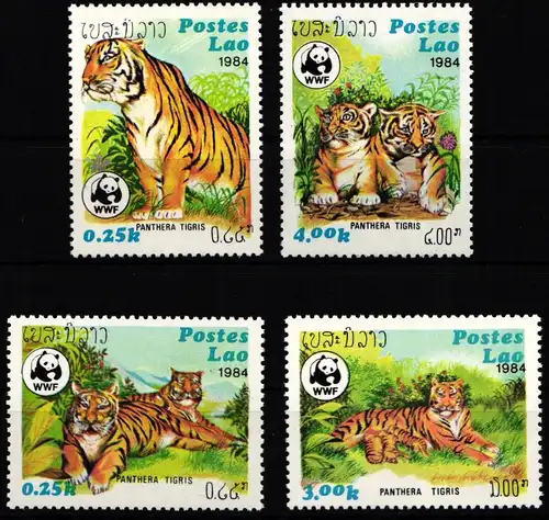 Laos 706-709 postfrisch Wildtiere, Raubkatzen, Tiger #JW520