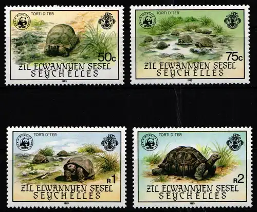 Seychellen 104-107 postfrisch Reptilien, Schildkröten #JW528