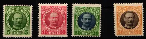 Dänisch-Westindien 41-42, 44, 48 mit Falz #JW543