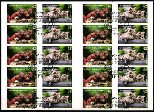 BRD Folienblatt 44 mit 3129-3130 gestempelt #ND597